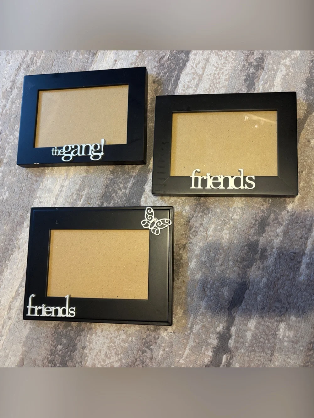 Black 'friends' Decorative Photo Frame - Set of 3 4x6